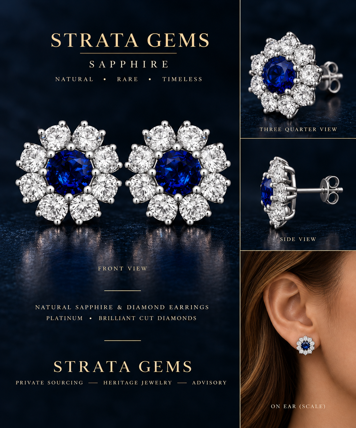 Sapphire earrings design